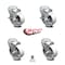 Service Caster 4 Inch Semi Steel Wheel Swivel Bolt Hole Caster Set with 2 Brake SCC-BH20S415-SSR-2-TLB-2 - alternate 1